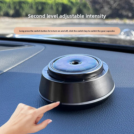 Cordless Car Oil Diffuser – Solar & USB Powered, 10ml Capacity, Grey Alloy