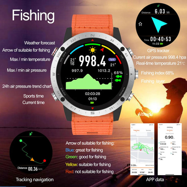 Portable Smart Watch 1.3" Display RealTech Chip Waterproof Long Battery Life