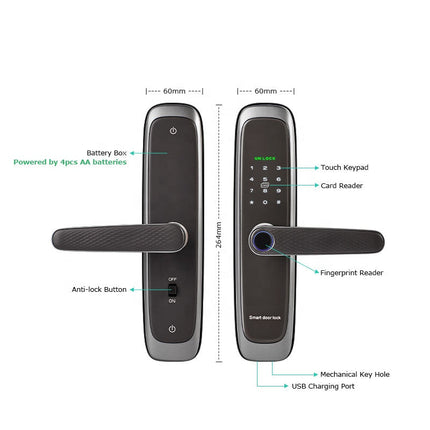 Digital Smart Door Lock for Home with App & Keyless Entry