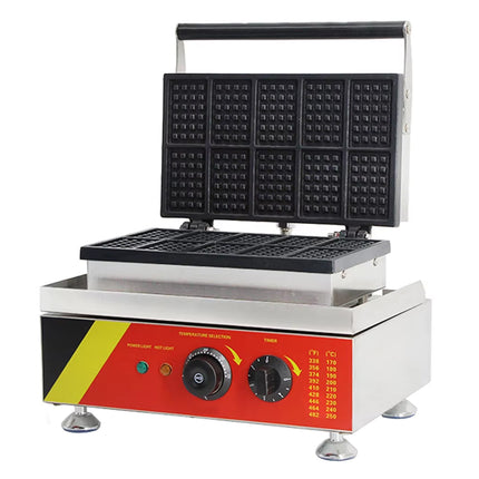 Professional 1500W Belgian Waffle Iron Machine – Stainless Steel Body, Easy-Release Nonstick Plates