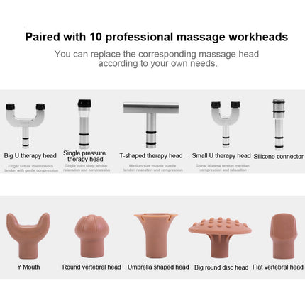 Handheld Massage Gun 750N Deep Muscle Percussion 10 Attachments Gold