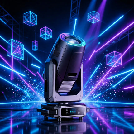 420W DMX512 Moving Head Beam Stage Light with Prism, Gobo, Atomization and Strobe Effects