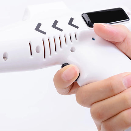 Handheld Electric Muscle Massager with Stepless Strength & Frequency Control White