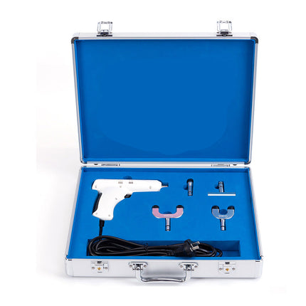 Portable Electric Muscle Massager 4 Interchangeable Heads 3 Speed Settings White