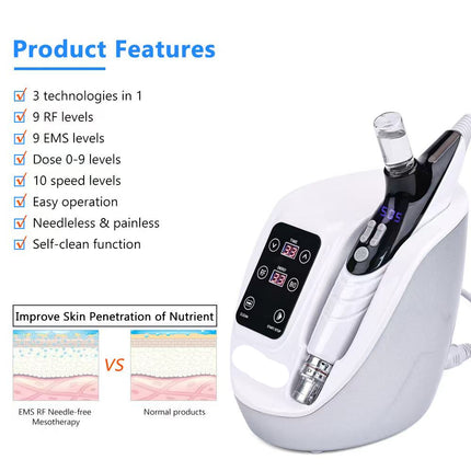 Advanced RF & EMS Needleless Facial Relaxation Device with Custom Power Levels