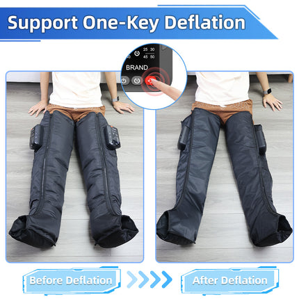Rechargeable Leg Recovery Massager Full Calf Foot Air Compression with Heat Relaxation
