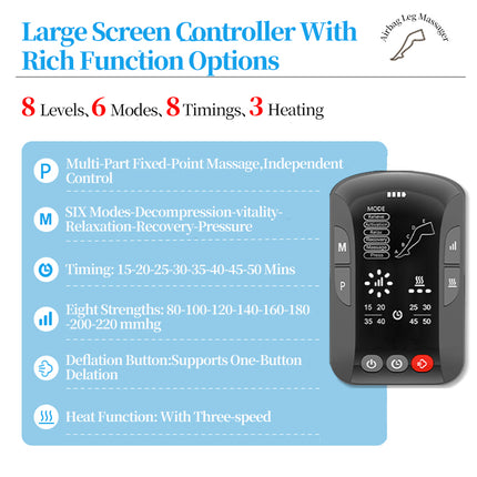 Wireless Rechargeable Leg Compression Massager Boots – 8-Chamber Muscle Recovery & Swelling Relief