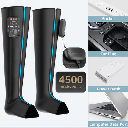 Wireless Rechargeable Leg Compression Massager Boots – 8-Chamber Muscle Recovery & Swelling Relief