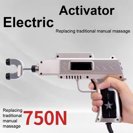Handheld Massage Gun with 51W Motor 10 Heads 6-Speed Levels Pear White