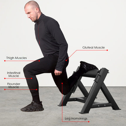 Foldable Bulgarian Split Squat Stand – Heavy-Duty Adjustable Leg Training Rack for Home & Gym