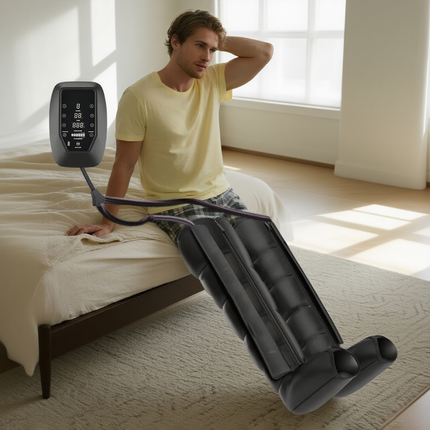 Portable 6-Chamber Air Compression Leg Massager for Circulation & Muscle Relief