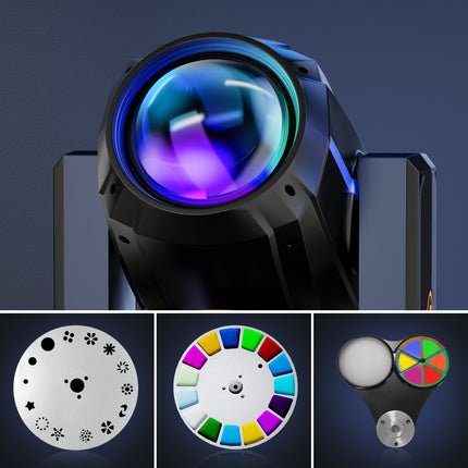 380W Professional Moving Head Beam Stage Light 14 Gobos Dual Prism Effects DMX DJ Event Lighting