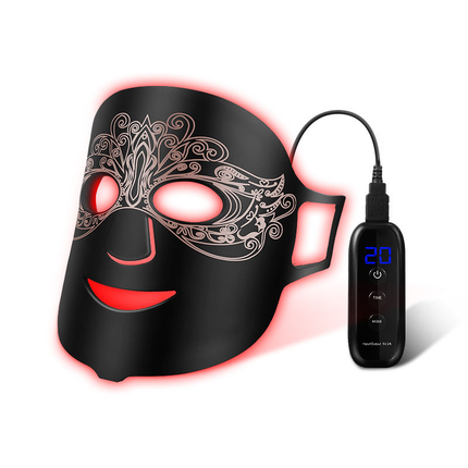 Cordless Silicone LED Light Relaxation Mask for Face and Neck Rechargeable Skin Care Device