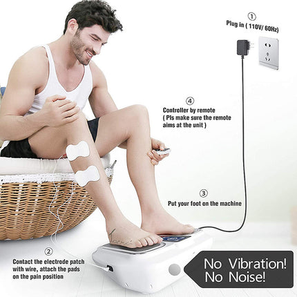 Cordless Foot Massager with Heat Relaxation & 25 Modes – Adjustable Intensity, Wireless Control