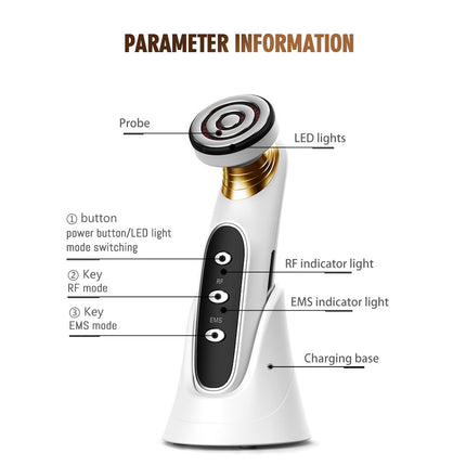 Cordless LED Face Light Relaxation Device with 3 Light Modes Rechargeable 2000mAh 10 Minute Timer