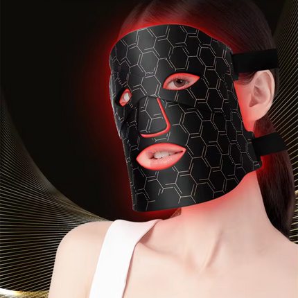 LED Light Relaxation Face Mask 8 Colour Modes Infrared Skin Firming Acne and Oil Control
