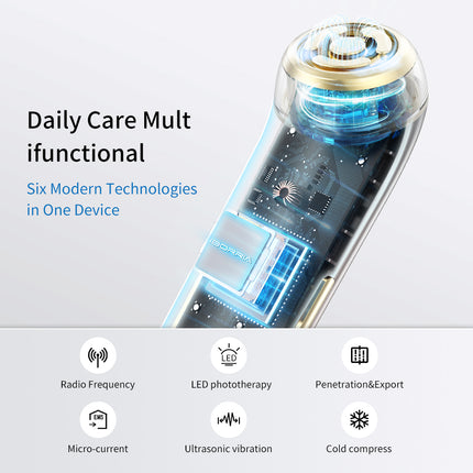 RF Facial Lifting Device EMS Cooling Modes Anti Aging Skin Tightening Tool