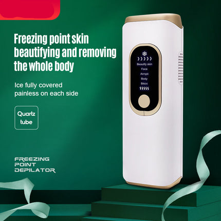 At-Home IPL Hair Removal Handset with Ice Cooling Function, 990K Flashes, 12J Energy