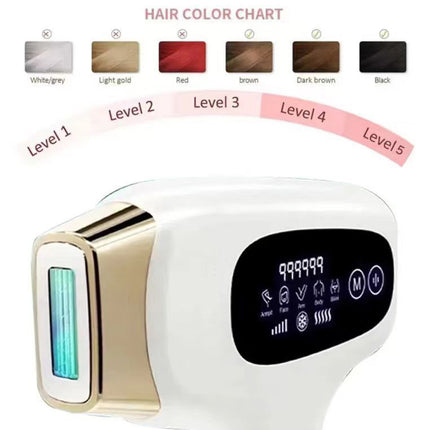 Plug-In IPL Hair Removal System 990K Flashes with Quartz Lamp & 5-Level Control