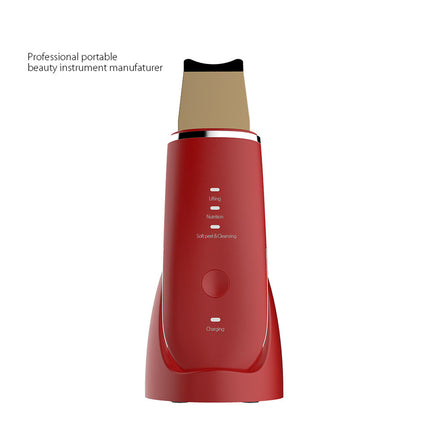 Portable Cordless Ultrasonic Face Spatula Skin Scrubber with EMS & Ion Technology