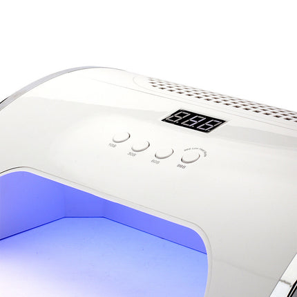 Professional 2-in-1 Nail Lamp with Dust Collector 80W Dual Fan Salon Machine