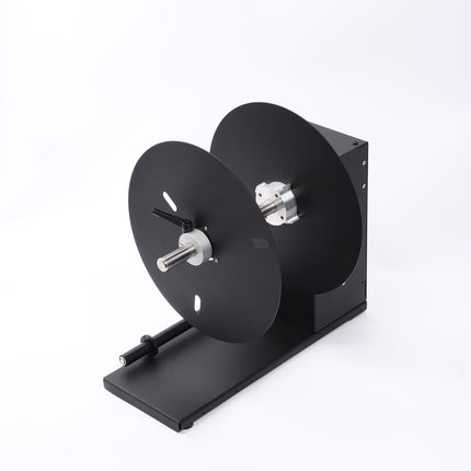 Portable Automatic Label Rewinder 300mm Roll Capacity Speed Control Low Noise Black