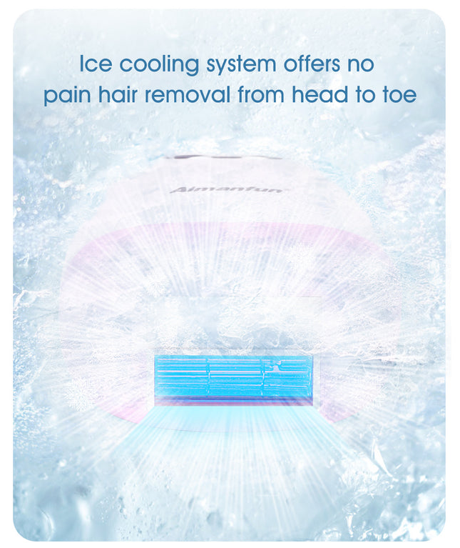Professional Ice-Cooling IPL Hair Reduction Tool for Home Use with Adjustable Power Settings