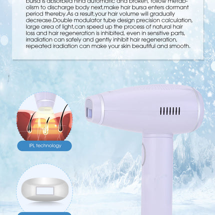 Advanced IPL Hair Reduction Device with Ice Comfort System & Multiple Energy Levels