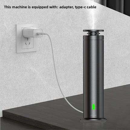 Compact 120ml Ultrasonic Oil Diffuser Aluminum Alloy Body Remote Control Adjustable Fragrance Output