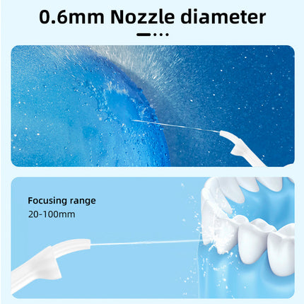 Portable Electric Water Flosser with 350ml Tank & 3 Nozzles, IPX7 Waterproof