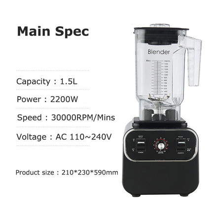 Commercial 1600W Ice Crusher and Shaved Ice Maker with 2L Capacity
