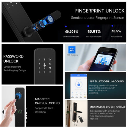 Smart Fingerprint Digital Door Lock with WiFi App Control for Home and Office Use
