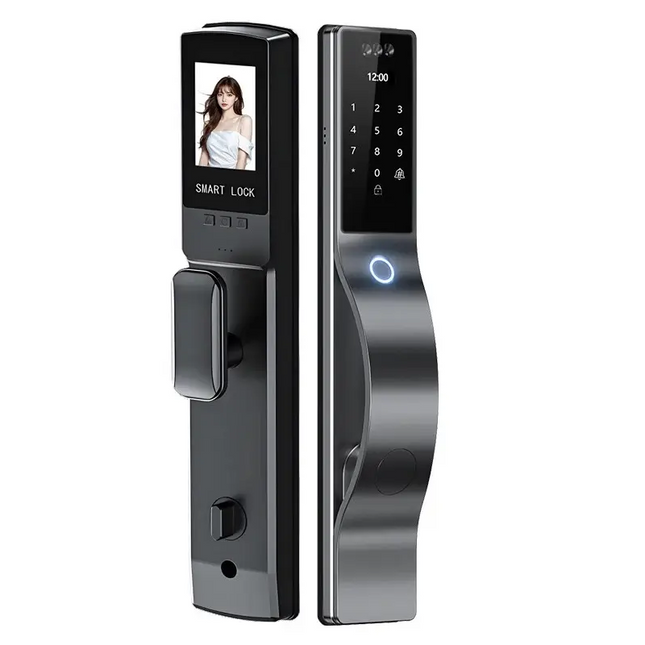 Electronic Smart Door Lock with 3D Face Recognition, Fingerprint, Card and WiFi App Control