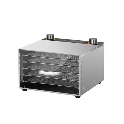 Electric Food Dehydrator 5 Tray 10L Stainless Steel with Adjustable Temperature 30–90°C and 12 Hour Timer 400W