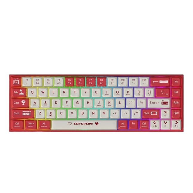 Wired RGB Mechanical Gaming Keyboard 68-Key Hot-Swappable Design USB-C Programmable Keys