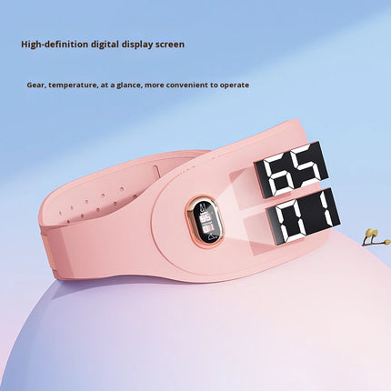 USB Heating Period Support Belt – 5 Temperature Modes (Soft Pink)