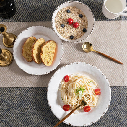 Classic 11-Inch Round Melamine Plates Set of 4 for Kitchen, Salad, Pasta and Party Use