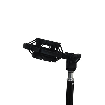 Adjustable Foldable Terahertz Blower Stand with 360° Rotating Stainless Steel Floor Holder – Black