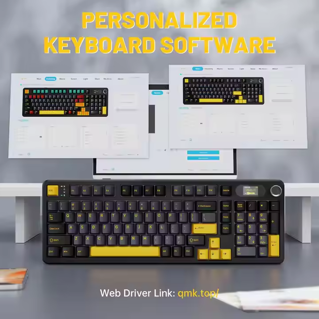 Wireless Mechanical Keyboard and Mouse Combo with RGB Backlight, Tri-Mode USB, USB-C and 2.4GHz Connectivity, 81-Key Compact Layout