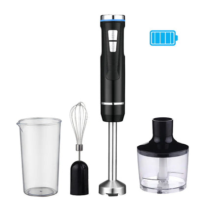 Rechargeable Cordless Hand Blender Set – 8-Speed Control, High-Performance 200W Motor with Whisk & Chopper