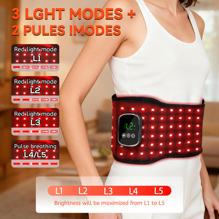 Cordless Infrared & Red LED Relaxation Wrap for Back, Waist and Joint Support
