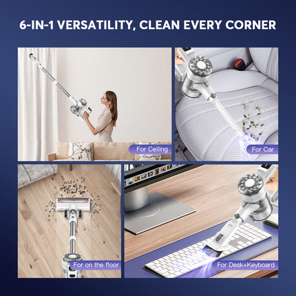 Portable Cordless Stick Vacuum Cleaner with Handheld Mode – Lightweight Home and Car Cleaning