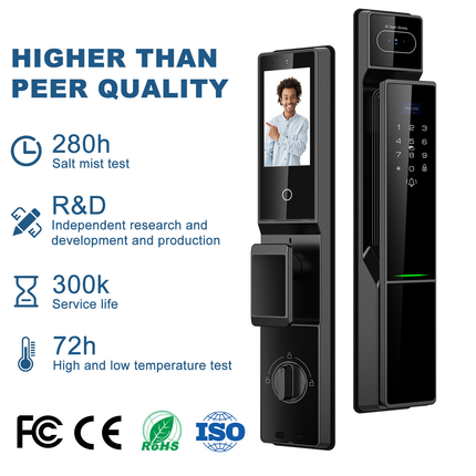 Smart WiFi Biometric Door Lock with 3D Face ID, Fingerprint & Camera