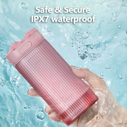 Rechargeable Cordless Water Flosser, IPX7 Waterproof, 360° Rotating Nozzles