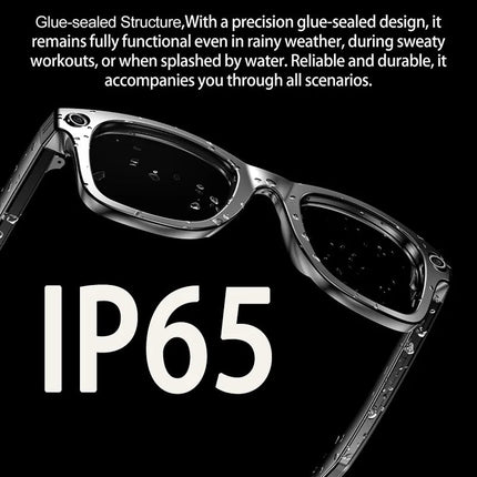 Wireless Smart Glasses with Built-In Audio, Bluetooth 5.4, Lightweight & IP65 Waterproof