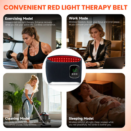 Cordless Infrared & Red LED Relaxation Wrap for Back, Waist and Joint Support