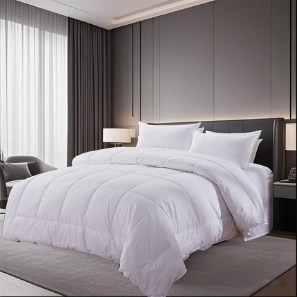 Premium 100% Cotton Quilt Comforter Lightweight Hotel-Style Minimalist Bedding