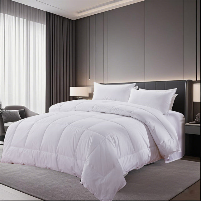 Premium 100% Cotton Quilt Comforter Lightweight Hotel-Style Minimalist Bedding