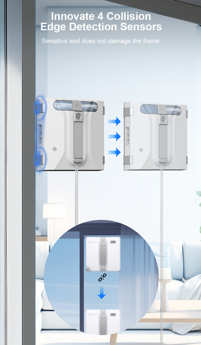 Automatic Window Cleaning Robot with App Control and Multiple Cleaning Modes for Glass Surfaces