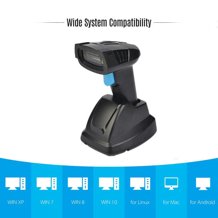 Professional Wireless 1D Barcode Scanner with Docking Station & Extended Wireless Range